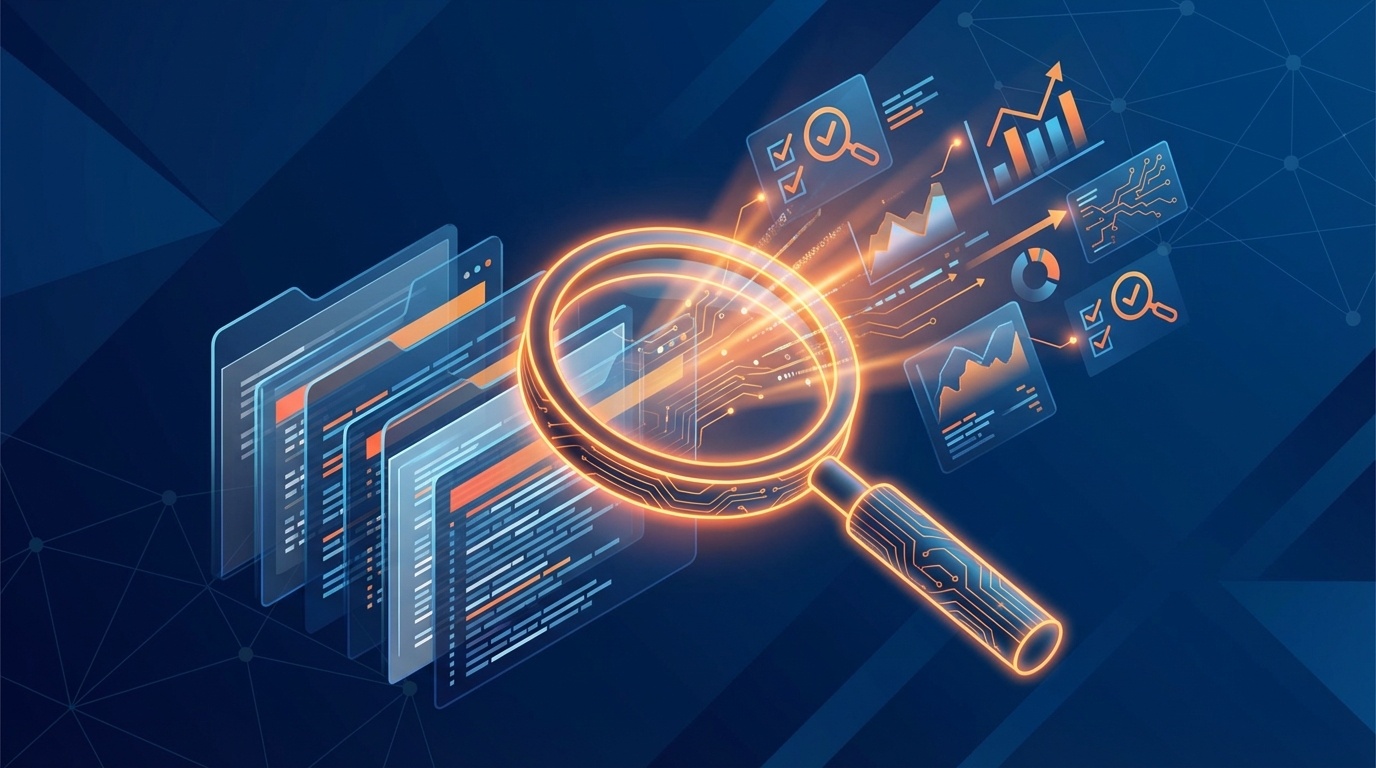 Zoeken op Inhoud illustratie